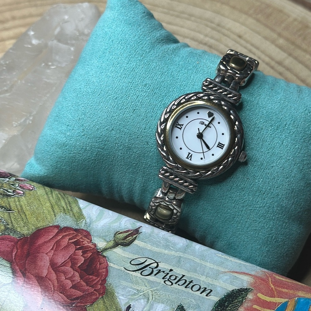 Brighton Nantucket Silver & Gold Watch AS IS